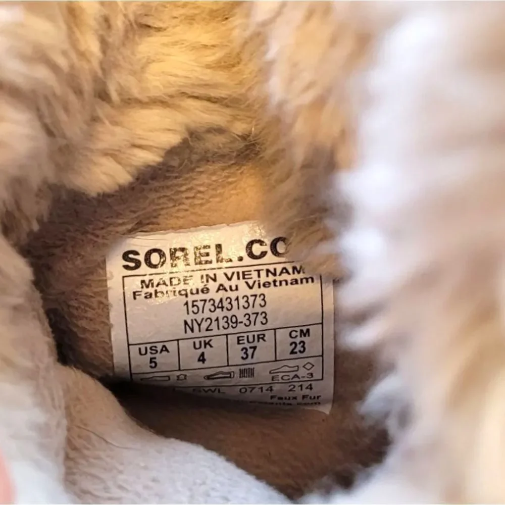 Sorel Light Beige Tivoli II Suede Snow Boots Size US 5
